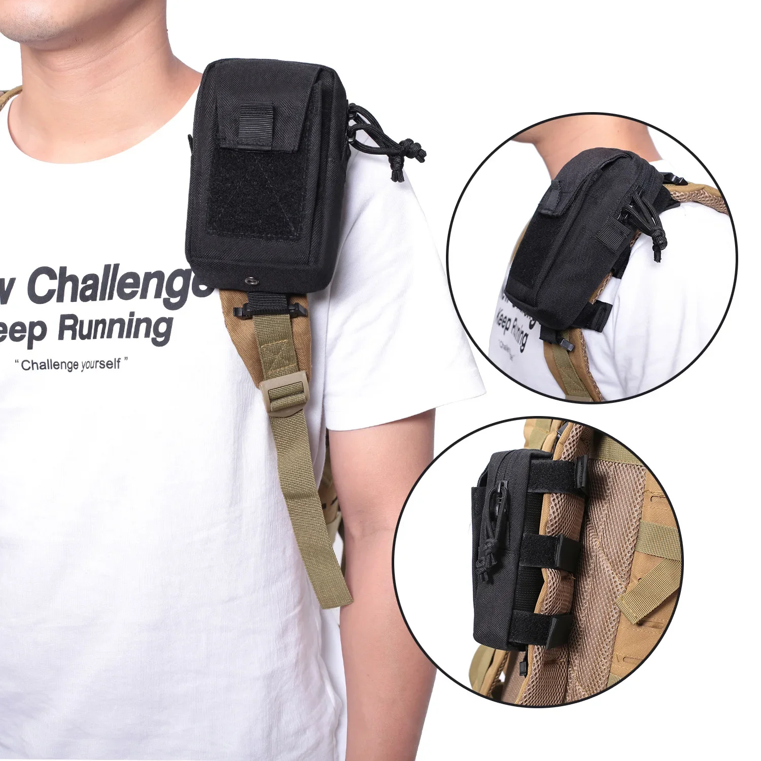 Molle Backpack Strap Phone Hol - Running Gear Backpack ulasan dan harga