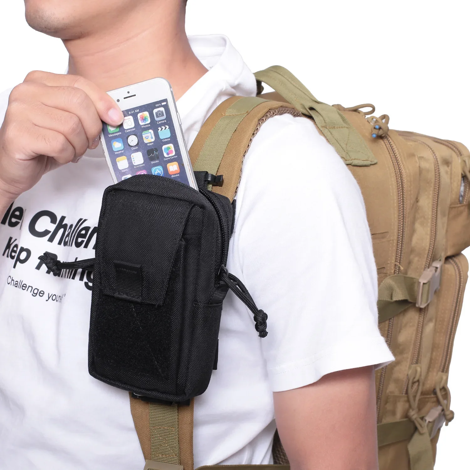 Molle Backpack Strap Phone Hol - Running Gear Backpack ulasan dan harga