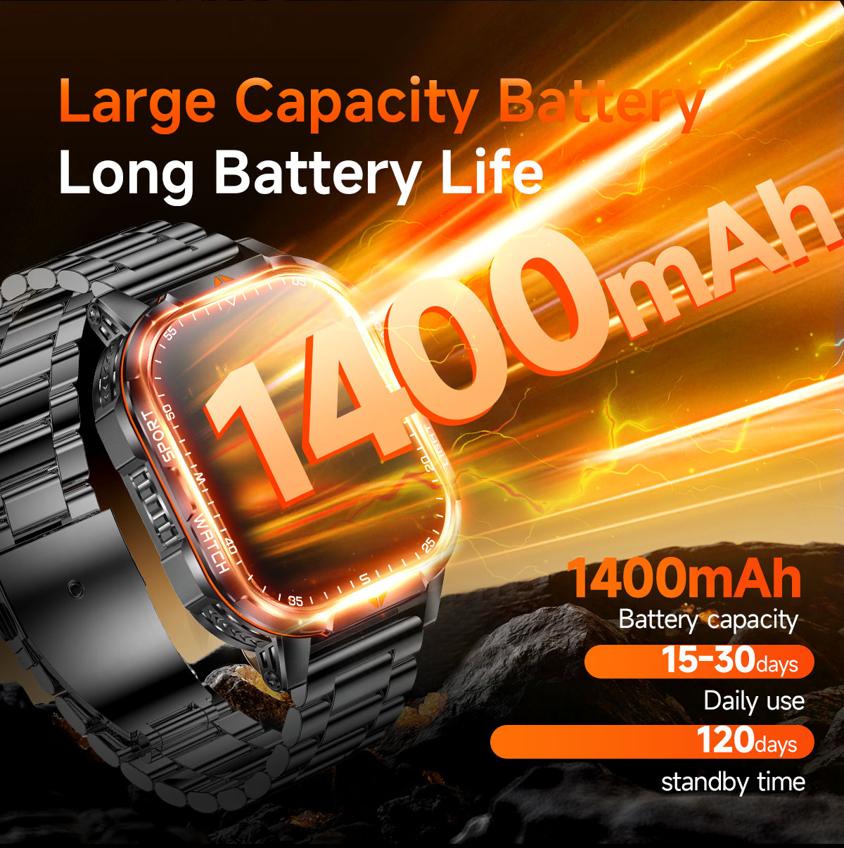2026 New 1400mAh Super Large B - Gps Running Watch ulasan dan harga