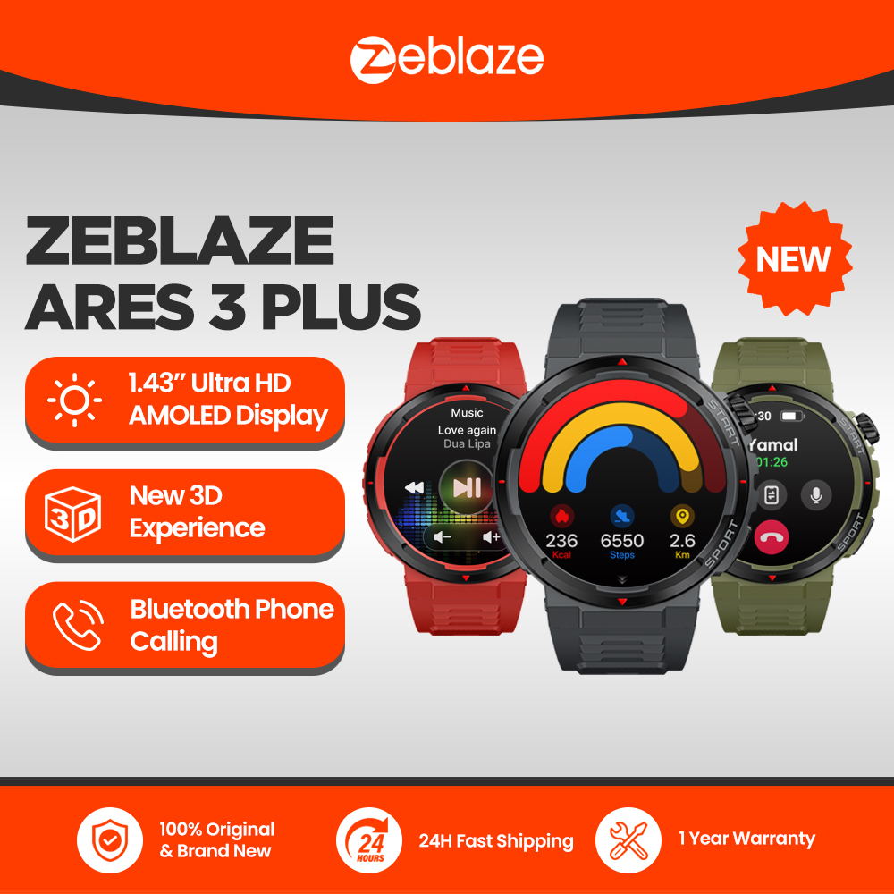 New Zeblaze Ares 3 Plus 1.43'' - Gps Running Watch ulasan dan harga